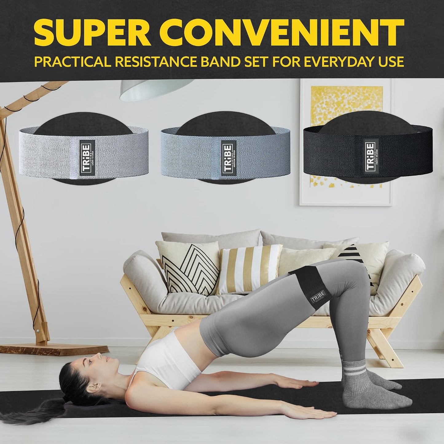 Fabric Resistance Bands for Working Out - Booty Bands for Women and Men - Exercise Bands Resistance Bands Set - Workout Bands Resistance Bands for Legs