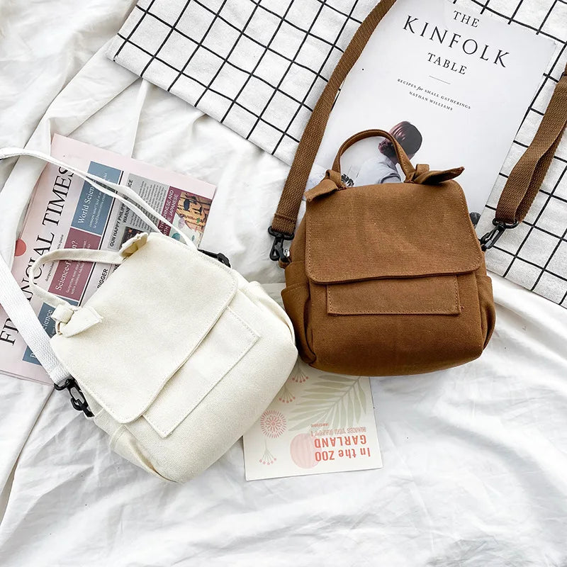 New Simple Canvas Crossbody Bag Versatile Fashion Messenger Bag Small Bags for Women Messenger Bag Shoulder Bag for Women 2020