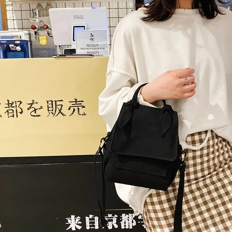 New Simple Canvas Crossbody Bag Versatile Fashion Messenger Bag Small Bags for Women Messenger Bag Shoulder Bag for Women 2020