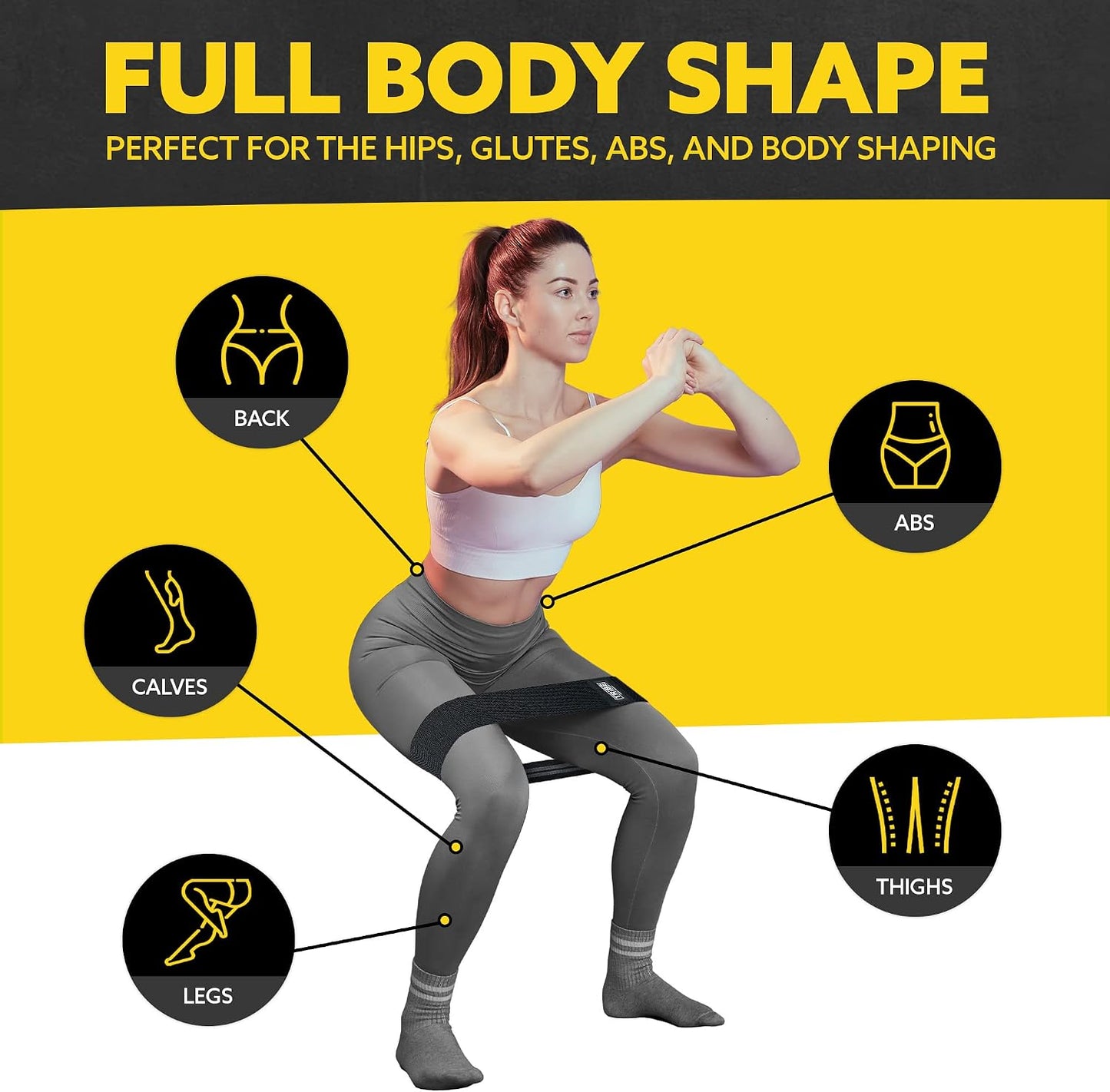 Fabric Resistance Bands for Working Out - Booty Bands for Women and Men - Exercise Bands Resistance Bands Set - Workout Bands Resistance Bands for Legs