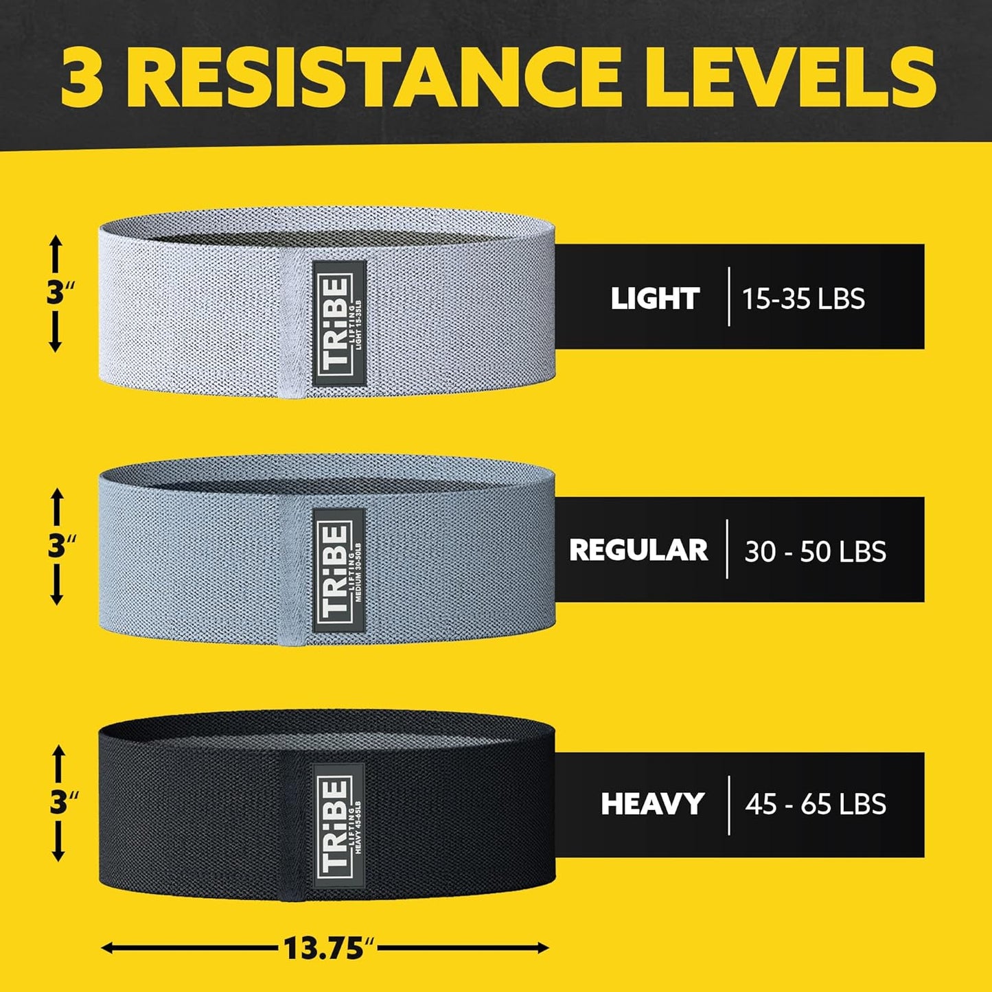 Fabric Resistance Bands for Working Out - Booty Bands for Women and Men - Exercise Bands Resistance Bands Set - Workout Bands Resistance Bands for Legs