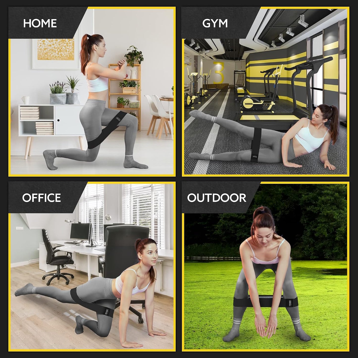 Fabric Resistance Bands for Working Out - Booty Bands for Women and Men - Exercise Bands Resistance Bands Set - Workout Bands Resistance Bands for Legs