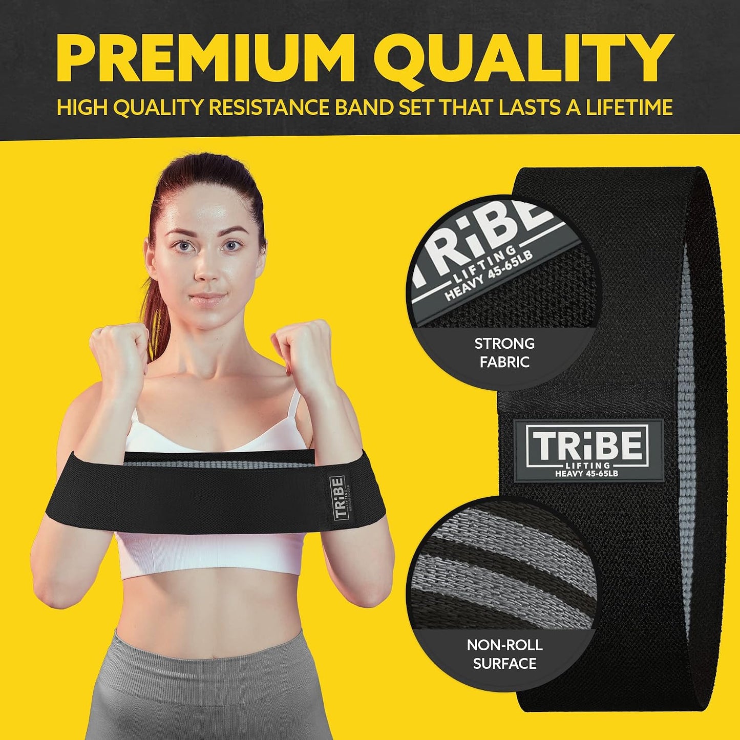 Fabric Resistance Bands for Working Out - Booty Bands for Women and Men - Exercise Bands Resistance Bands Set - Workout Bands Resistance Bands for Legs