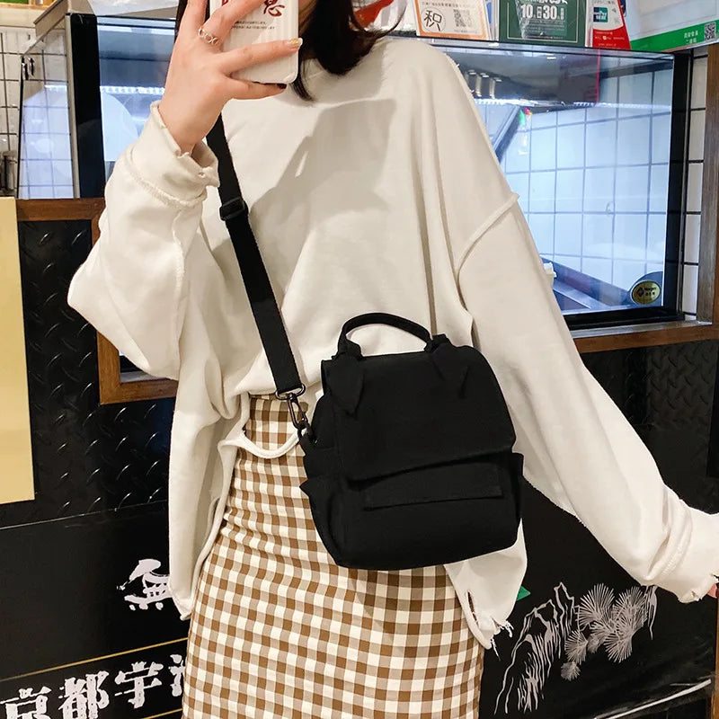 New Simple Canvas Crossbody Bag Versatile Fashion Messenger Bag Small Bags for Women Messenger Bag Shoulder Bag for Women 2020